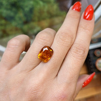 7.21 Ct. Orange Sapphire from Ceylon (Sri Lanka) Life Style