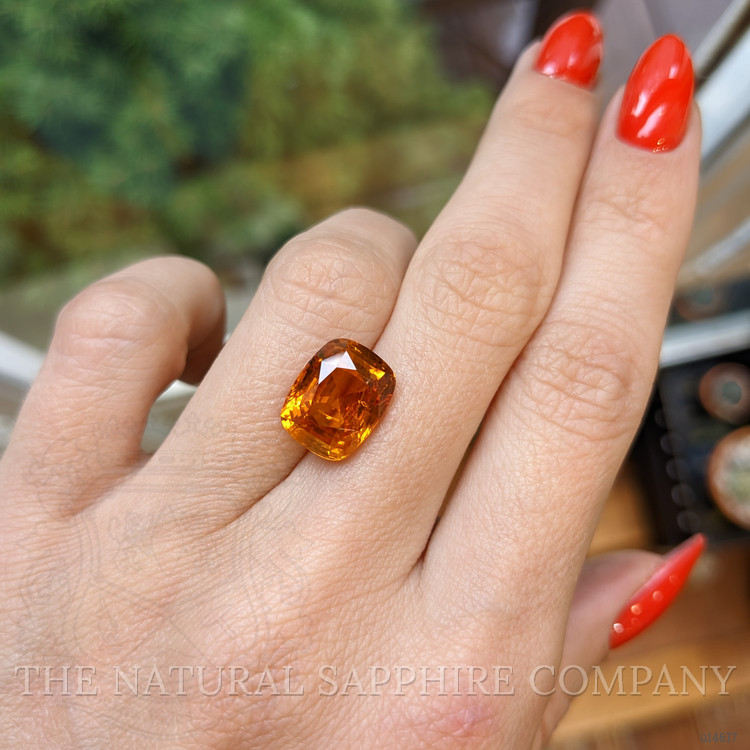 7.21 Ct. Orange Sapphire from Ceylon (Sri Lanka)