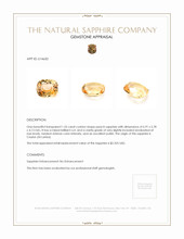 1.55 Ct. Peach Sapphire from Ceylon (Sri Lanka) Appraisal
