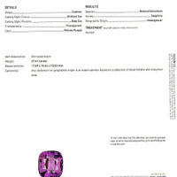 27.41 Ct. Pinkish Purple Sapphire from Madagascar Scan Report