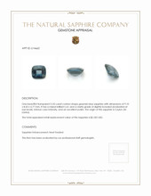 3.35 Ct. Greenish Blue Sapphire from Ceylon (Sri Lanka) Appraisal