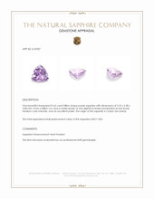 0.62 Ct. Purple Sapphire from Ceylon (Sri Lanka) Appraisal