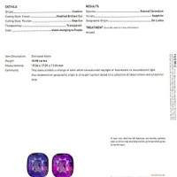 33.98 Ct. Color Change Sapphire from Ceylon (Sri Lanka) Scan Report