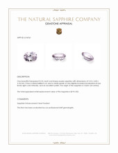 0.55 Ct. Purple Sapphire from Ceylon (Sri Lanka) Appraisal