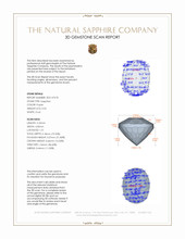 0.55 Ct. Purple Sapphire from Ceylon (Sri Lanka) 3 D Scan Report