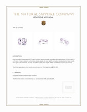 0.57 Ct. Purple Sapphire from Ceylon (Sri Lanka) Appraisal