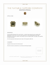 0.46 Ct. Greenish Brown Sapphire from Ceylon (Sri Lanka) Appraisal