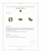 0.37 Ct. Yellowish Green Sapphire from Ceylon (Sri Lanka) Appraisal