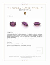 5.11 Ct. Purple Sapphire from Madagascar Appraisal