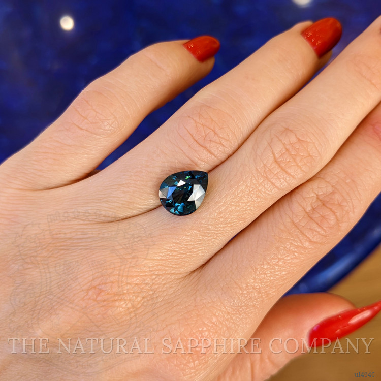 5.04 Ct. Greenish Blue Sapphire from Ceylon (Sri Lanka)