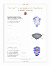 2.04 Ct. Sapphire Natural Diamond Pave Ring, 18K Yellow Gold 3 D Scan Report