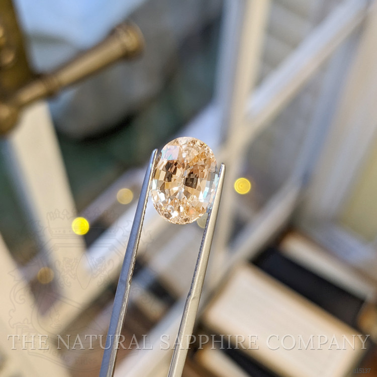 6.16 Ct. Peach Sapphire from Ceylon (Sri Lanka)