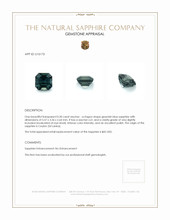 0.30 Ct. Greenish Blue Sapphire from Ceylon (Sri Lanka) Appraisal