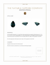 1.24 Ct. Greenish Blue Sapphire from Tanzania Appraisal
