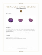 5.52 Ct. Purple Sapphire from Madagascar Appraisal