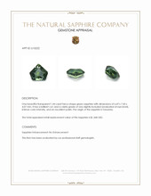1.44 Ct. Green Sapphire from Tanzania Appraisal