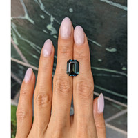 7.05 Ct. Bluish Green Sapphire from Madagascar Life Style