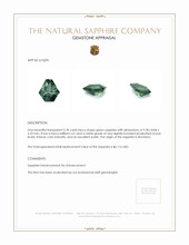 2.78 Ct. Green Sapphire from Montana Appraisal