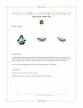 1.80 Ct. Green Sapphire from Montana Appraisal