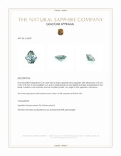 2.44 Ct. Greenish Blue Sapphire from Montana Appraisal