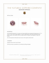 2.19 Ct. Pinkish Brown Sapphire from Ceylon (Sri Lanka) Appraisal