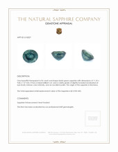 6.96 Ct. Bluish Green Sapphire from Montana Appraisal