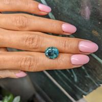 6.96 Ct. Bluish Green Sapphire from Montana Life Style