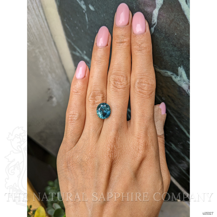 6.96 Ct. Bluish Green Sapphire from Montana