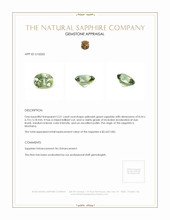 2.21 Ct. Yellowish Green Sapphire from Montana Appraisal