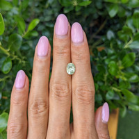 2.21 Ct. Yellowish Green Sapphire from Montana Life Style