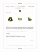 2.63 Ct. Greenish Yellow Sapphire from Montana Appraisal