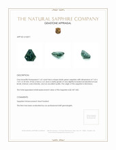 1.62 Ct. Bluish Green Sapphire from Montana Appraisal