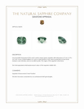 0.84 Ct. Green Sapphire from Montana Appraisal