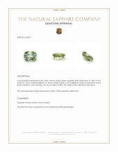 0.85 Ct. Green Sapphire from Montana Appraisal