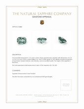 1.24 Ct. Greenish Blue Sapphire from Montana Appraisal