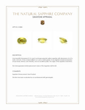 0.74 Ct. Greenish Yellow Sapphire from Montana Appraisal