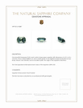0.83 Ct. Green Sapphire from Montana Appraisal