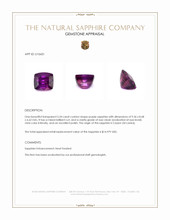 5.34 Ct. Purple Sapphire from Ceylon (Sri Lanka) Appraisal