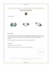 0.79 Ct. Greenish Blue Sapphire from Montana Appraisal
