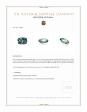 0.88 Ct. Bluish Green Sapphire from Montana Appraisal