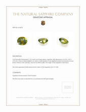 1.26 Ct. Green Sapphire from Montana Appraisal