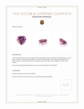 1.38 Ct. Sapphire from Ceylon (Sri Lanka) Appraisal