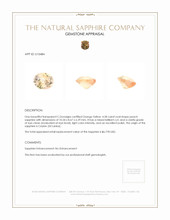 4.58 Ct. Peach Sapphire from Ceylon (Sri Lanka) Appraisal