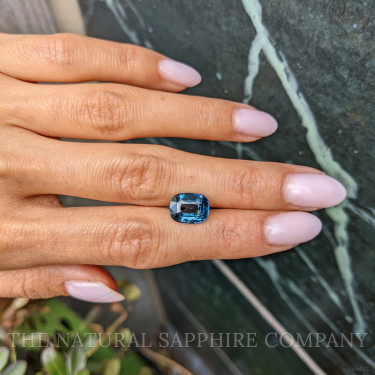 4.12 Ct. Bluish Green Sapphire from Ceylon (Sri Lanka)