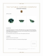 5.47 Ct. Bluish Green Sapphire from Madagascar Appraisal