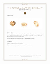 7.16 Ct. Peach Sapphire from Ceylon (Sri Lanka) Appraisal