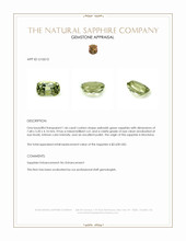 1.46 Ct. Yellowish Green Sapphire from Montana Appraisal