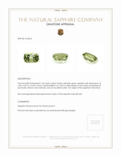 1.46 Ct. Yellowish Green Sapphire from Montana Appraisal