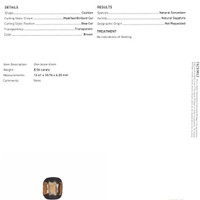 8.54 Ct. Orangish Brown Sapphire from Ceylon (Sri Lanka) Scan Report