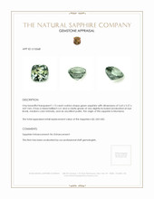 1.13 Ct. Green Sapphire from Montana Appraisal